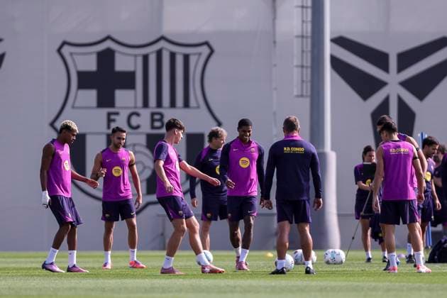 September 27, 2025, Sant Joan Despi, Barcelona, SPAIN: Marcus Rashford during the training day of FC Barcelona, Barca ahead the Spanish League, La Liga EA Sports, football match against Real Sociedad at Ciudad Esportiva Joan Gamper on September 27, 2025 in Sant Joan Despi, Barcelona, Spain. Sant Joan Despi SPAIN - ZUMAa181 20250927_zaa_a181_015 Copyright: xJavierxBorregox