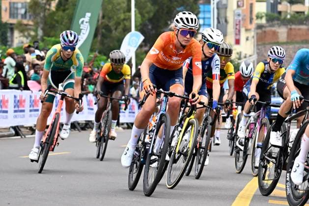 UCI 2025 Road World Championship, WM, Weltmeisterschaft Kigali 27 09 2025 KIGALI, RWANDA - SEPTEMBER 27 : Vollering Demi (NED) during the Women Elite cycling road race of the UCI Road World Championships 2025 92nd edition an UCI World Championships cycling race of 164.6 km with start in Kigali and finish in Kigali on September 27, 2025 in Kigali, Rwanda, 27 09 2025 Kigali Rwanda  Copyright: xJanxDexMeuleneirx