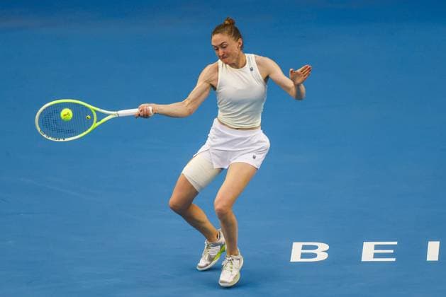 BEIJING, CHINA - SEPTEMBER 27: Allaksandra Sasnovich competes in the Women s Singles Round of 64 match against Naomi Osaka of Japan on day 6 of the 2025 China Open at National Tennis Center on September 27, 2025 in Beijing, China.  Copyright: xVCGx 111593531557