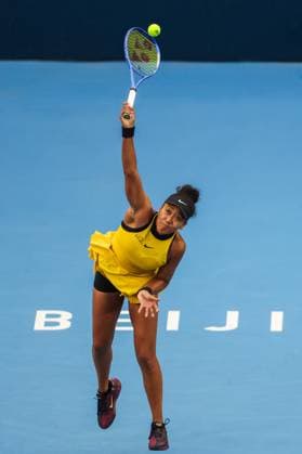 BEIJING, CHINA - SEPTEMBER 27: Naomi Osaka of Japan competes in the Women s Singles Round of 64 match against Allaksandra Sasnovich on day 6 of the 2025 China Open at National Tennis Center on September 27, 2025 in Beijing, China.  Copyright: xVCGx 111593531183