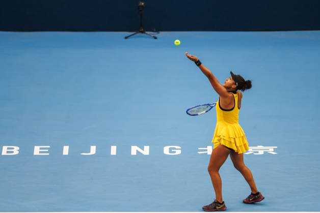 BEIJING, CHINA - SEPTEMBER 27: Naomi Osaka of Japan competes in the Women s Singles Round of 64 match against Allaksandra Sasnovich on day 6 of the 2025 China Open at National Tennis Center on September 27, 2025 in Beijing, China.  Copyright: xVCGx 111593531251