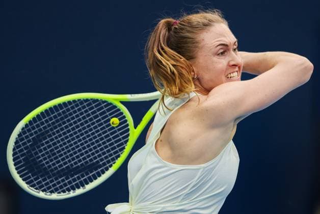 BEIJING, CHINA - SEPTEMBER 27: Allaksandra Sasnovich competes in the Women s Singles Round of 64 match against Naomi Osaka of Japan on day 6 of the 2025 China Open at National Tennis Center on September 27, 2025 in Beijing, China.  Copyright: xVCGx 111593526184