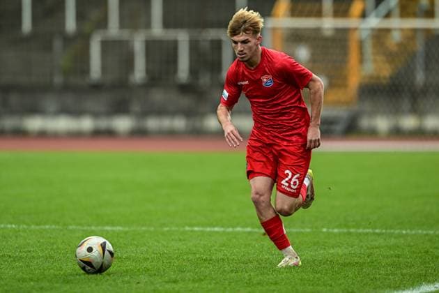 TSV Schwaben Augsburg against SpVgg Unterhaching, Augsburg 27 09 2025 Andy Breuer SpVgg Unterhaching 26 , Augsburg, 27 09 2025 11 Matchday of the Regionalliga Bayern, TSV Schwaben Augsburg against SpVgg Unterhaching, Augsburg Rosenaustadion Copyright: xBEAUTIFULxSPORTS Märklx