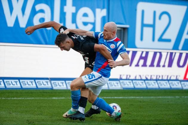 left Semi Belkahia Havelse Miriam SinnoMaximilian Krauß Rostock GER, FC Hansa Rostock vs TSV Havelse, Football, Men, 3 Liga, 08 Matchday, Season 2025 2026, 27 09 2025 Rostock Ostseestadion Mecklenburg Vorpommern Germany