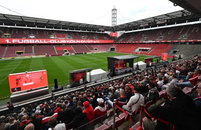 27 09 2025 , xophax, Fußball 1 Bundesliga, 1 FC Koeln Mitgliederversammlung , Präsidentenwahl Rhein Energie Stadion Jahreshauptversammlung am Samstag den 27 09 2025 1 FC Köln DFL DFB REGULATIONS PROHIBIT ANY USE OF PHOTOGRAPHS as IMAGE SEQUENCES and or QUASI VIDEO Koeln