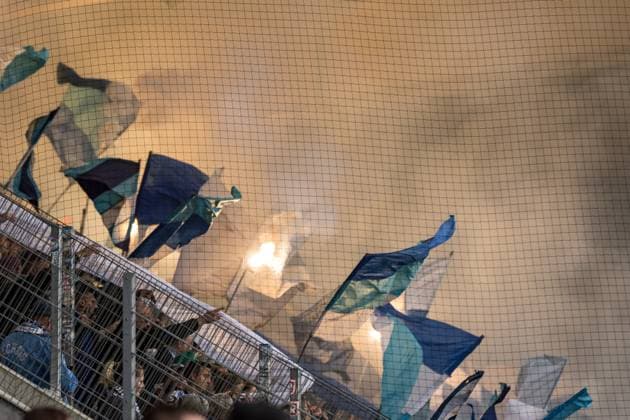 GER, 3 Liga, FC Erzgebirge Aue TSV 1860 München 27 09 2025, one Erzgebirge station, Aue, GER, 3 Liga, FC Erzgebirge Aue TSV 1860 München Fanblock von TSV 1860 München Â Foto Alexander Trienitz nordphoto GmbH nordphotoxGmbHx xTrienitz nph00051