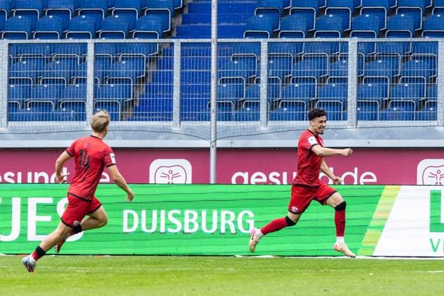 3 Liga MSV Duisburg FC Ingolstadt 27 09 2025 FC Ingolstadt celebrates the goal, 0 1 3 Liga 8 Matchday MSV Duisburg FC Ingolstadt Schauinsland Reisen Arena, Duisburg 27 09 2025 DFB regulations prohibit any use of photographs as image sequences and or quasi video Copyright: xBEAUTIFULxSPORTS Buriakovx