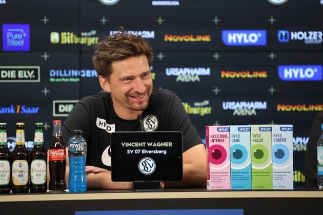 27 09 2025, Football, Men, 2 Bundesliga, Season 2025 2026, SV 07 Elversberg Holstein Kiel, Coach Vincent Wagner SV 07 Elversberg Elversberg Ursapharm Arena an der Kaiserlinde Saarland Germany DEU Copyright: xSebastianxBachx