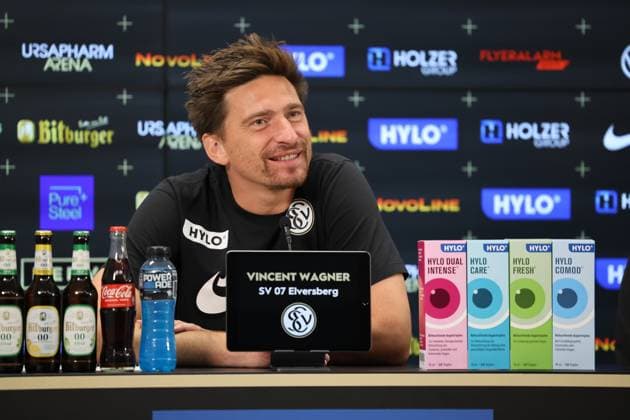 27 09 2025, Football, Men, 2 Bundesliga, Season 2025 2026, SV 07 Elversberg Holstein Kiel, Coach Vincent Wagner SV 07 Elversberg Elversberg Ursapharm Arena an der Kaiserlinde Saarland Germany DEU Copyright: xSebastianxBachx