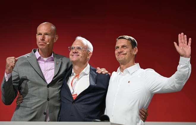 27 09 2025 , xophax, Fussball 1 Bundesliga, 1 FC Koeln General Meeting , President Election Rhein Energie Stadion Annual General Meeting on Saturday 27 09 2025 1 FC Köln Team Stobbe from left to right Jörn Stobbe, Jörg Alvermann , Ulf Sobek DFL DFB REGULATIONS PROHIBIT ANY USE OF PHOTOGRAPHS as IMAGE SEQUENCES and or QUASI VIDEO Koeln