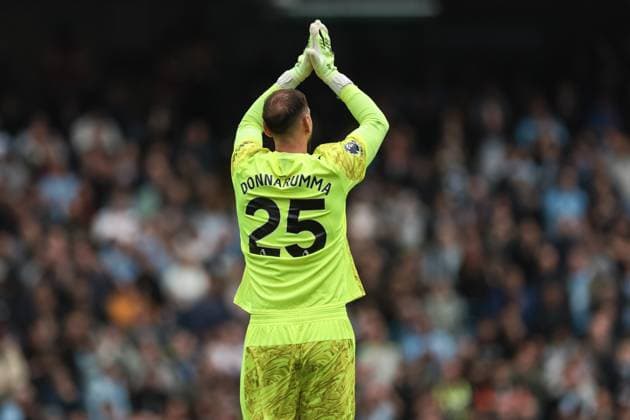 Premier League Manchester City v Burnley The shirt back of Gianluigi Donnarumma of Manchester City during the Premier League match Manchester City vs Burnley at Etihad Stadium, Manchester, United Kingdom, 27th September 2025 (Photo by Mark Cosgrove News Images) Manchester Etihad Stadium Manchester United, ManU Kingdom Copyright: xMarkxCosgrove NewsxImagesx