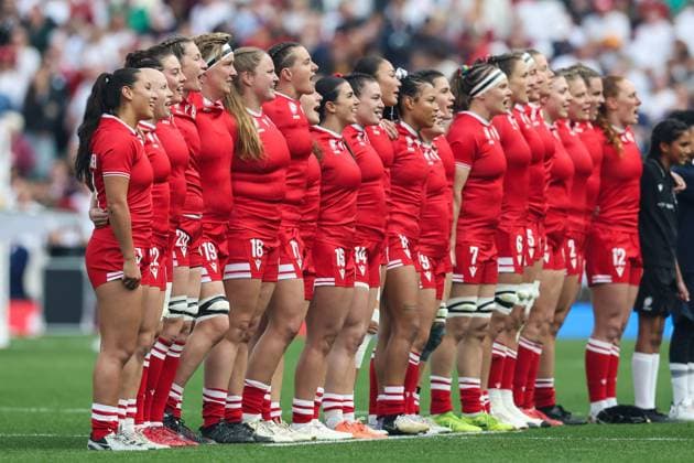 2025 Women s Rugby World Cup Final, Twickenham, London, England 27 9 2025 Canada vs England Canada players during the anthems Canada players during the anthems 27 9 2025  Copyright: x INPHO BillyxSticklandx 0S2A2653a