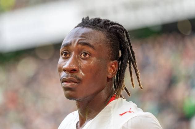 Germany Soccer 1 Bundesliga, Matchday 6 2025 2026, VfL Wolfsburg RB Leipzig on 27 09 2025 in Wolfsburg Volkswagen Arena Yan Diomande RB Leipzig 49 after his substitution Copyright: xSvenxHeidmannx