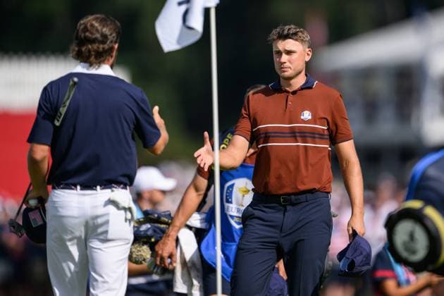 250927 Ludvig Aberg of Team Europe after a foursome match on day 2 of The Ryder Cup on September 27, 2025 in New York Photo Jesper Zerman BILDBYRAN kod JZ JZ0618 golf ryder cup day 2 bbeng  Copyright: JESPERxZERMAN BB250927JZ010