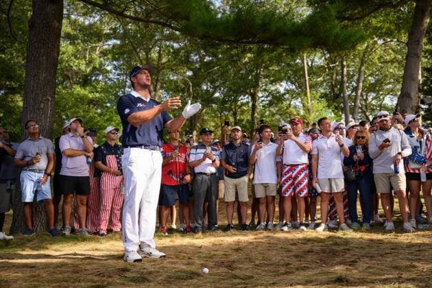 250927 Bryson DeChambeau of Team USA during a foursome match on day 2 of The Ryder Cup on September 27, 2025 in New York Photo Jesper Zerman BILDBYRAN kod JZ JZ0618 golf ryder cup day 2 bbeng  Copyright: JESPERxZERMAN BB250927JZ026