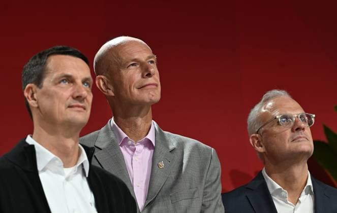 27 09 2025 , xophax, Soccer 1 Bundesliga, 1 FC Köln General Meeting , Election of President Rhein Energie Stadion Annual General Meeting on Saturday 27 09 2025 1 FC Köln Team Stobbe from left to right Ulf Sobek , Jörn Stobbe and Jörg Alvermann Koeln