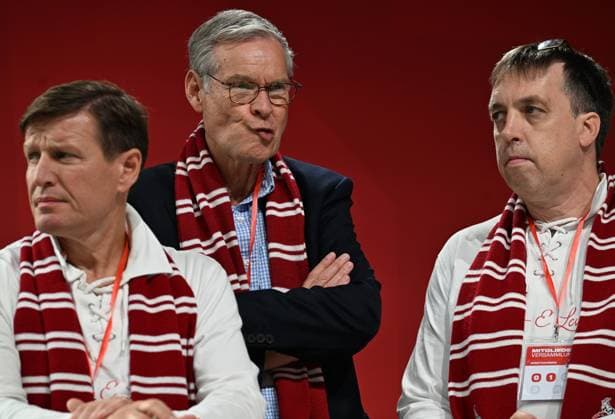 27 09 2025 , xophax, Soccer 1 Bundesliga, 1 FC Köln General Meeting , President Election Rhein Energie Stadion Annual General Meeting on Saturday 27 09 2025 1 FC Köln Team Adenauer from left to right Martin Hollweck , Dr Sven Georg Adenauer , Thorsten Kiesewetter DFL DFB REGULATIONS PROHIBIT ANY USE OF PHOTOGRAPHS as IMAGE SEQUENCES and or QUASI VIDEO Koeln