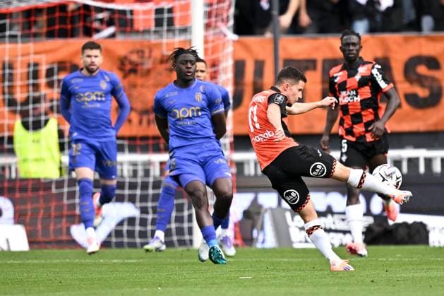 FC Lorient v AS Monaco FC - Ligue 1 McDonald s 2025 2026 11 Theo LE BRIS (fcl) during the Ligue 1 McDonald s match between Lorient and Monaco at Stade du Moustoir on September 27, 2025 in Lorient, France. Lorient France  Copyright: xFEPx 776348139
