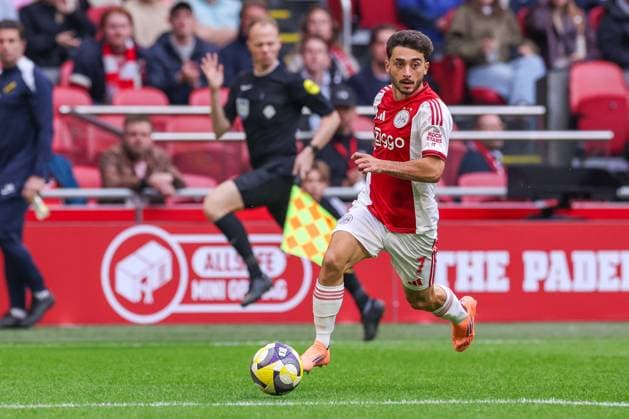 2025-09-27 AFC Ajax v NAC Breda - Dutch Eredivisie AMSTERDAM, NETHERLANDS - SEPTEMBER 27: Raul Moro of AFC Ajax during the Dutch Eredivisie match between AFC Ajax and NAC Breda at Johan Cruijff ArenA on September 27, 2025 in Amsterdam, Netherlands. Amsterdam Johan Cruijff ArenA Netherlands Content not available for redistribution in The Netherlands directly or indirectly through any third parties. Copyright: xBenxGalx