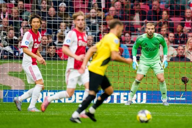 AMSTERDAM, 27-09-2025, Johan Cruijff ArenA , season 2025 2026 , Dutch Eredivisie Football . Match between Ajax and NAC Breda , Picture shows Ajax goalkeeper Vitezslav Jaros Ajax - NAC  x31222880x Copyright: