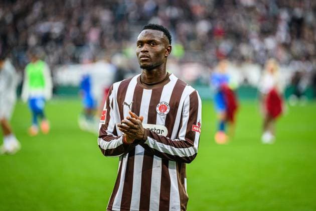 Soccer I Men I Season 2025 2026 I Bundesliga I Matchday 5 I FC St Pauli Bayer 04 Leverkusen I 27 09 2025 Abdoulie Ceesay 9, FC St Pauli Hamburg Millerntor Stadion Hamburg Germany Copyright: xLobecax xHenningxRohlfsx