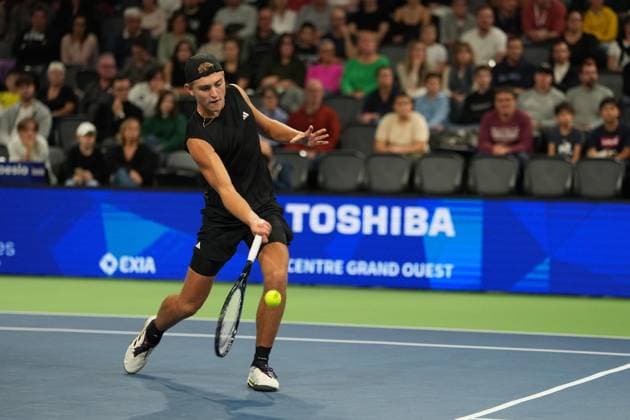 TENNIS : CO Met OrlÃ ans Open 2025 - ATP, Tennis Herren Challenger Tour 125 - 27 09 2025 Justin Engel (GER) during the CO Met OrlÃ ans Open 2025 semifinal, ATP Challenger Tour 125 tennis tournament on 27 September 2025 at CO Met Arena in OrlÃ ans, France - Photo Alexandre Martins Psnewz  Copyright: xALEXANDRExMARTINSx