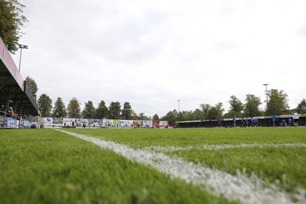 Regionalliga West SC Wiedenbrück Rot Weiß Oberhausen FOR EDITORIAL PURPOSES ONLY p Stadium view Jahnstadion, pitch, symbol, symbol image SC Wiedenbrück RWO Place Wiedenbrück, Jahnstadion Date 27 09 2025 Germany NRW Wiedenbrück Copyright MichaxKorb Copyright: MichaxKorb doc82kqvqb130w1byleobh4 ,EDITORIAL USE ONLY Copyright: MichaxKorb