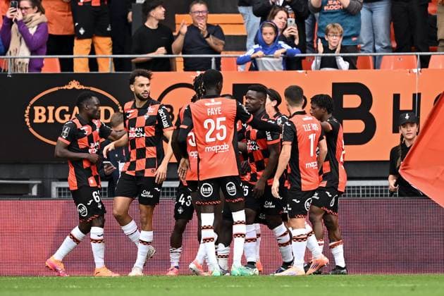 FC Lorient v AS Monaco FC - Ligue 1 McDonald s 2025 2026 62 Arthur AVOM (fcl) - 03 Montassar TALBI (fcl) - 15 Aiyegun TOSIN (fcl) during the Ligue 1 McDonald s match between Lorient and Monaco at Stade du Moustoir on September 27, 2025 in Lorient, France. Lorient France  Copyright: xFEPx 776348139