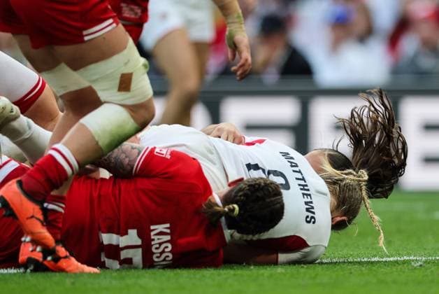 2025 Women s Rugby World Cup Final, Twickenham, London, England 27 9 2025 Canada vs England England™s Alex Matthews scores her sides 5th try of the match Alex Matthews scores her sides 5th try of the match 27 9 2025  Copyright: x INPHO BillyxSticklandx 0S2A4726