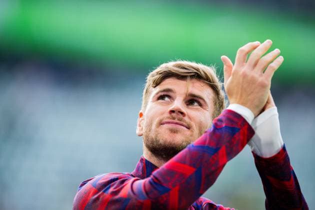 27 09 2025 Soccer, 2025 2026, 1 Bundesliga, 5 Matchday, VfL Wolfsburg RB Leipzig Timo Werner Leipzig DFL REGULATIONS PROHIBIT ANY USE OF PHOTOGRAPHS AS IMAGE SEQUENCES AND OR QUASI VIDEO