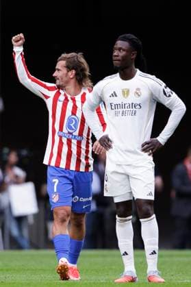 LA LIGA EA Sports - Atletico de Madrid vs Real Madrid MADRID,SPAIN - 27 September: Antoine Griezmann of Atletico de Madrid celebrates a goal during the La Liga 2025 26 match between Atletico de Madrid and Real Madrid at Riyadh Air Metropolitano Stadium. (Photo by Guillermo Martinez) Madrid Riyadh Air Metropolitano Stadium Spain Copyright: xGuillermoxMartinezx