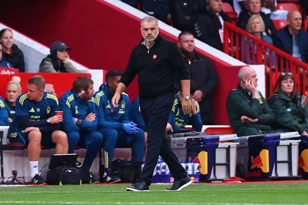 Nottingham Forest FC v Sunderland AFC, Premier League Nottingham Forest manager Ange Postecoglou during the Nottingham Forest FC v Sunderland AFC English Premier League match at the City Ground, Nottingham, United Kingdom on 27 September 2025 Credit: Ryan Crockett Every Second Media Editorial use only. All images are copyright Every Second Media Limited. No images may be reproduced without prior permission. All rights reserved. Premier League and Football League images are subject to licensing agreements with Football DataCo Limited. see https: www.football-dataco.com Copyright: xIMAGO EveryxSecondxMediax ESM-1598-0026 RyanxCrockettx xEveryxSecondxMediax