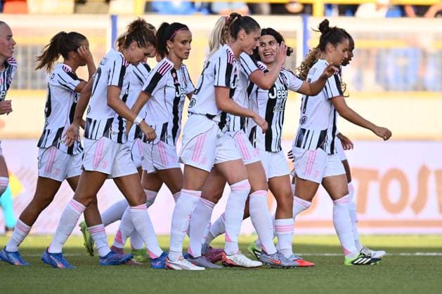 CALCIO - Serie A - Serie A Women’s Cup - Final - Juventus FC vs AS Roma Amalie Vangsgaard of Juventus F.C. celebrates after scoring the goal of 1-0 during the Serie A Women s Cup Final between Juventus F.C. and A.S. Roma at Romeo Menti Stadium on September 27, 2025 in Castellammare di Stabia, Italy Castellammare di Stabia (NA) Italy  Copyright: xIPAxSport ABACAx