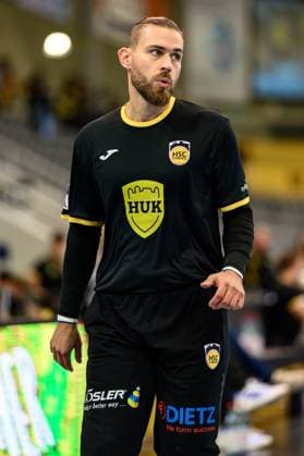 Boukovinas, Petros TW, HSC 2000 Coburg, 16 GER, Bavaria, HSC 2000 Coburg vs HBW Balingen Weilstetten, 2 Handball Bundesliga, Handball, Matchday 5, Season 2025 2026, 7 30 p.m., Saturday, 27 09 2025 GER, Bavaria, HSC 2000 Coburg vs HBW Balingen Weilstetten, 2 Handball Bundesliga, Handball, Matchday 5, Season 2025 2026, 7 30 p.m., Saturday, 27 09 2025 Coburg Copyright: xEibner-Pressefoto MartinxHerbstx EP_MHT