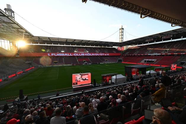 27 09 2025 , xophax, Fußball 1 Bundesliga, 1 FC Koeln Mitgliederversammlung , Präsidentenwahl Rhein Energie Stadion Jahreshauptversammlung am Samstag den 27 09 2025 1 FC Köln DFL DFB REGULATIONS PROHIBIT ANY USE OF PHOTOGRAPHS as IMAGE SEQUENCES and or QUASI VIDEO Koeln