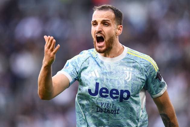2025-09-27 Juventus FC v Atalanta BC - Serie A TURIN, ITALY - SEPTEMBER 27: Federico Gatti of Juventus FC reacts during the Serie A match between Juventus FC and Atalanta BC at Allianz Stadium on September 27, 2025 in Turin, Italy. (Photo by Alberto Gandolfo BSR Agency) Turin Italy Content not available for redistribution in The Netherlands directly or indirectly through any third parties. Copyright: xBSRxAgencyx