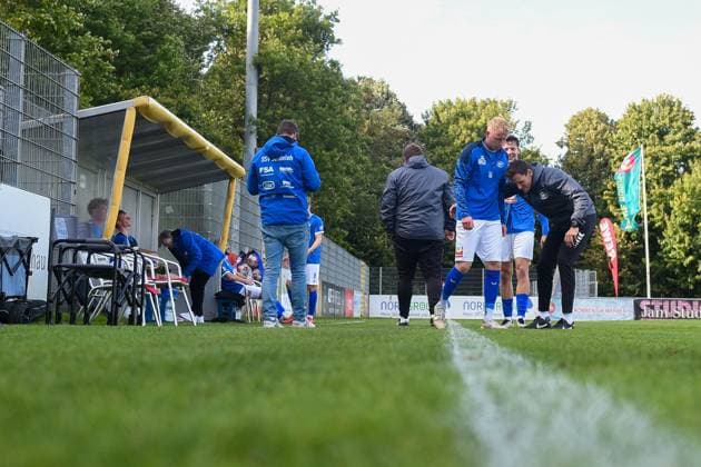 Soccer I Men I Season 2025 2026 I Regionalliga Nord I 11 Matchday I SC Weiche Flensburg 08 SSV Jeddeloh II I 27 09 2025 Sideline SSV Jeddeloh II Copyright: xLobeca JanxKirschnerx