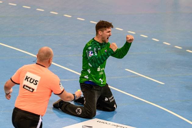 Kornecki, Mateusz TW, HBW Balingen Weilstetten, 1 GER, Bavaria, HSC 2000 Coburg v HBW Balingen Weilstetten, 2 Handball Bundesliga, Handball, Matchday 5, Season 2025 2026, 7 30 p.m., Saturday, 27 09 2025 GER, Bavaria, HSC 2000 Coburg v HBW Balingen Weilstetten, 2 Handball Bundesliga, Handball, Matchday 5, Season 2025 2026, 7 30 p.m., Saturday, 27 09 2025 Coburg Copyright: xEibner-Pressefoto MartinxHerbstx EP_MHT
