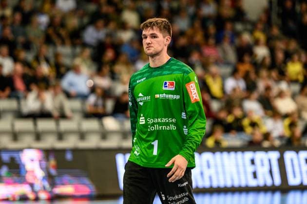 Kornecki, Mateusz TW, HBW Balingen Weilstetten, 1 GER, Bavaria, HSC 2000 Coburg v HBW Balingen Weilstetten, 2 Handball Bundesliga, Handball, Matchday 5, Season 2025 2026, 7 30 p.m., Saturday, 27 09 2025 GER, Bavaria, HSC 2000 Coburg v HBW Balingen Weilstetten, 2 Handball Bundesliga, Handball, Matchday 5, Season 2025 2026, 7 30 p.m., Saturday, 27 09 2025 Coburg Copyright: xEibner-Pressefoto MartinxHerbstx EP_MHT