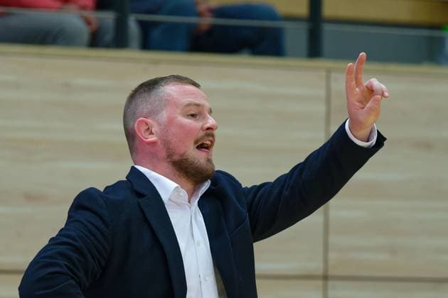 Matiss Rozlapa Saarlouis, Headcoach , Syntainics MBC vs Saarlouis Royals, Basketball, Women, Bundesliga, Season 2025 2026, 1 Matchday, 27 09 2025 Halle SWH Arena Sachsen Anhalt Germany