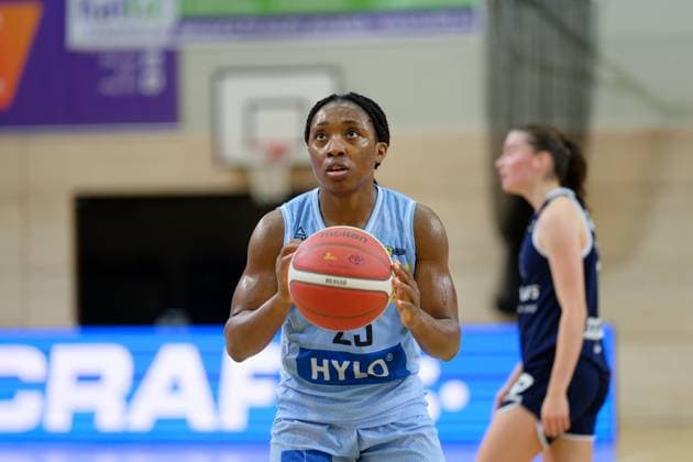 Martha Burse Saarluis, 25 Syntainics MBC vs Saarlouis Royals, Basketball, Women, Bundesliga, Season 2025 2026, 1 Matchday, 27 09 2025 Halle SWH Arena Sachsen Anhalt Germany