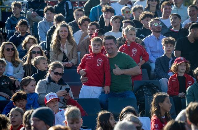 Soccer, Men, Season 2025 2026, NOFV Oberliga Nord, SV Sparta Lichtenberg, Naming ceremony, Fischerstraße sports facility becomes Paul Kalkbrenner sports field, one of the two additional stands and fans, 27 09 2025, Copyright: xMatthiasxKochx