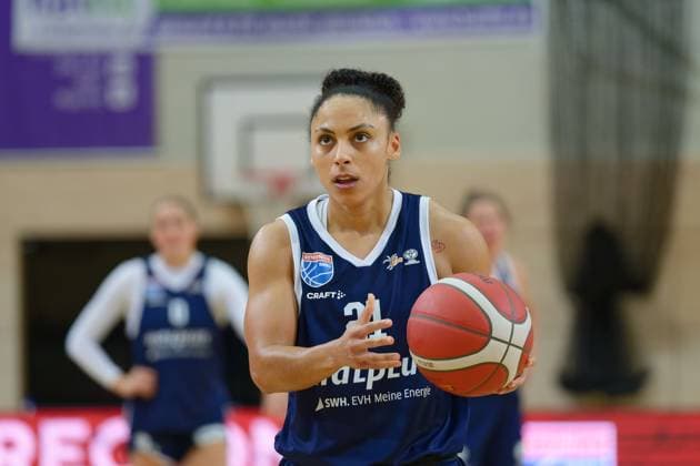Rachel Arthur Lions, 21 , Syntainics MBC vs Saarlouis Royals, Basketball, Women, Bundesliga, Season 2025 2026, 1 Matchday, 27 09 2025 Halle SWH Arena Sachsen Anhalt Germany