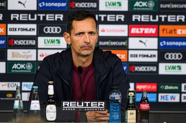 MOENCHENGLADBACH, GERMANY - 27 SEPTEMBER, 2025: Dino Toppmoller, head coach - The football match of Bundesliga Borussia Moenchengladbach vs Eintracht Frankfurt at Borussia Park.  Copyright: xVITALIIxKLIUIEVx