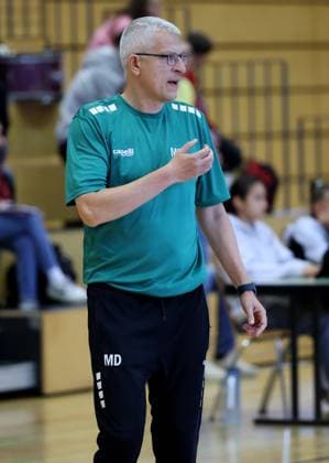 BAU 27.09.2025 Ludwigsburg Volleyball Barock Volley MTV Ludwigsburg vs. TSV Haching, Trainer Mircea Dudas (Haching)