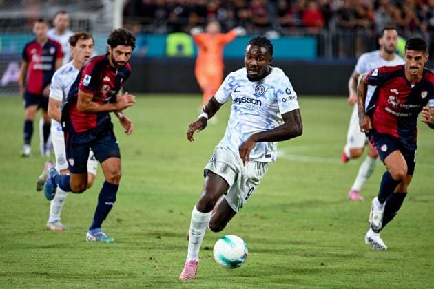 Inter s Marcus Lilian Thuram Ulien in action during the Serie A soccer match between Cagliari Calcio and Inter at the Unipol Domus in Cagliari, Sardinia - Saturday, 27 september 2025. - Soccer  Copyright: xGianlucaxZuddas LaPressex