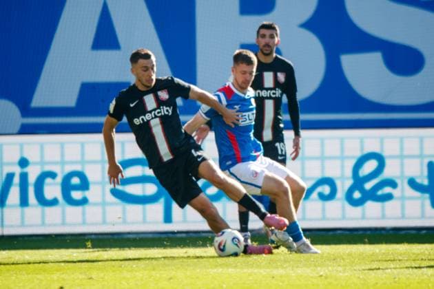 left Besfort Kolgeci Havelse vs Jonas Dirkner Rostock GER, FC Hansa Rostock vs TSV Havelse, Football, Men, 3 Liga, 08 Matchday, Season 2025 2026, 27 09 2025 Rostock Ostseestadion Mecklenburg Vorpommern Germany