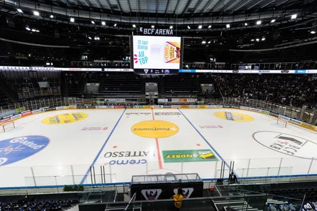 Switzerland: National League 2025 26, Fribourg-Gotteron vs HC Ambri-Piotta - BCF Arena, Fribourg: General view inside the BCF Arena *** Switzerland National League 2025 26, Fribourg Gotteron vs HC Ambri Piotta BCF Arena, Fribourg General view inside the BCF Arena Copyright: xKjetilxWaberx
