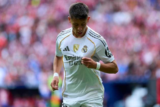 Arda Guler of Real Madrid CF celebrates his goal during the La Liga EA match between Atletico de Madrid and Real Madrid CF, on September 27, 2025. - 27 09 2025 - Spain Madrid Madrid -  LGMx xLexPictorium LePictorium_0315385
