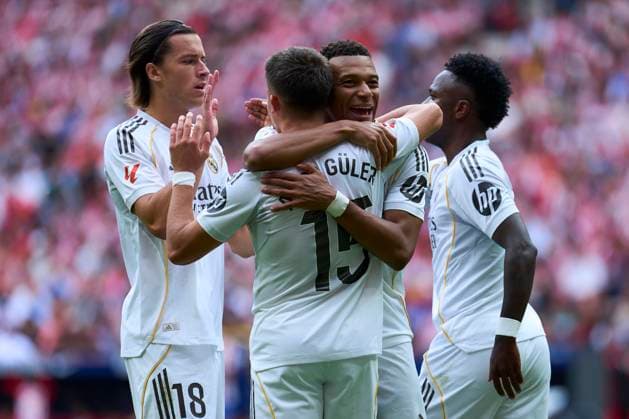 Arda Guler of Real Madrid CF celebrates his goal during the La Liga EA match between Atletico de Madrid and Real Madrid CF, on September 27, 2025. - 27 09 2025 - Spain Madrid Madrid -  LGMx xLexPictorium LePictorium_0315401